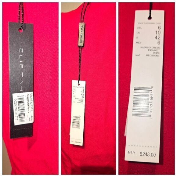 NWT Elie Tahari front  red dress size 6 NWT - Picture 15 of 15